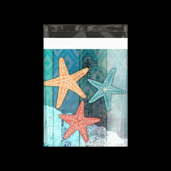 25 10X13 Poly Mailers Sea Star Ocean Fish Shipping Envelopes Bags PRICE IS FIRM - Picture 12 of 13